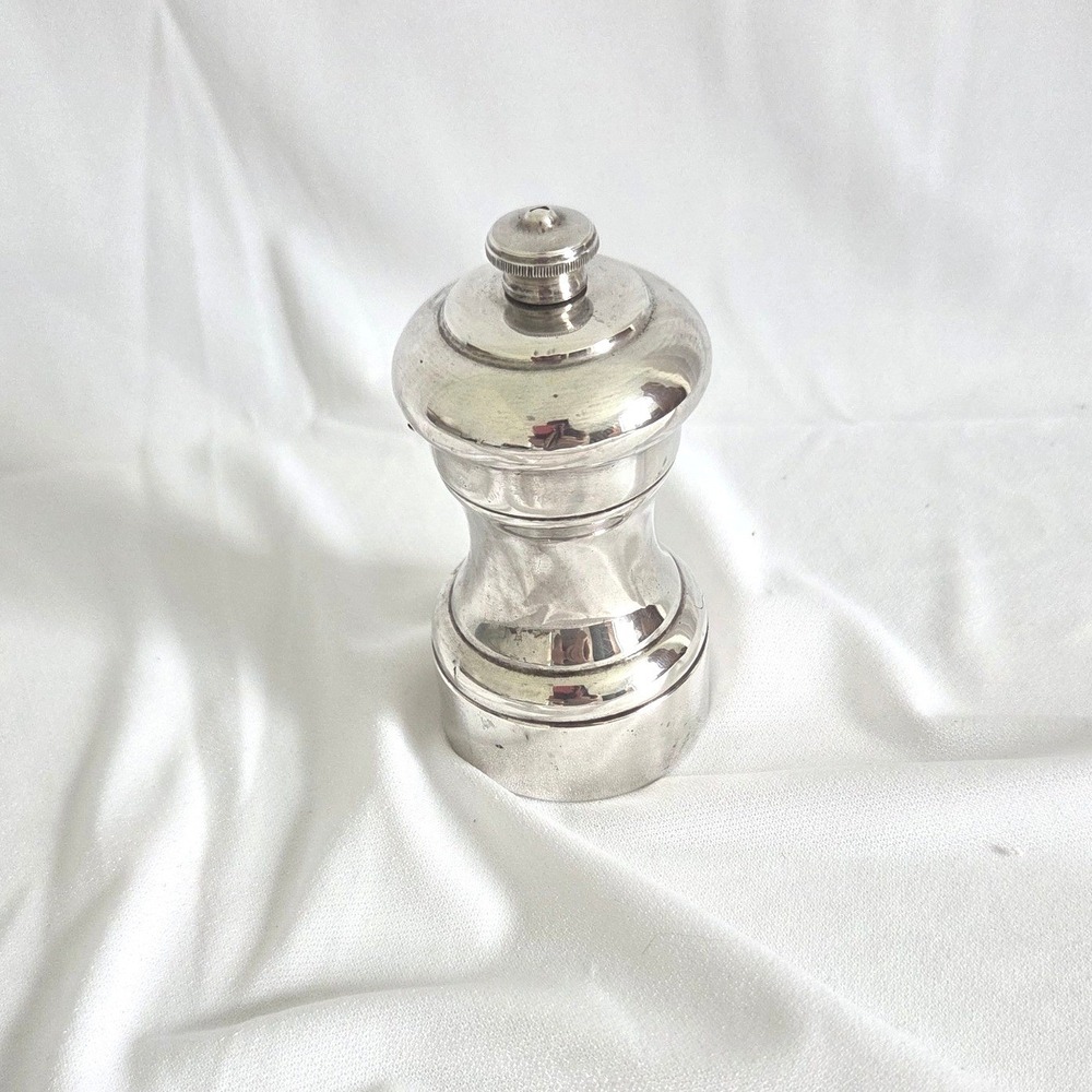 Vintage Peugeot France Silver Pepper Mill Grinder